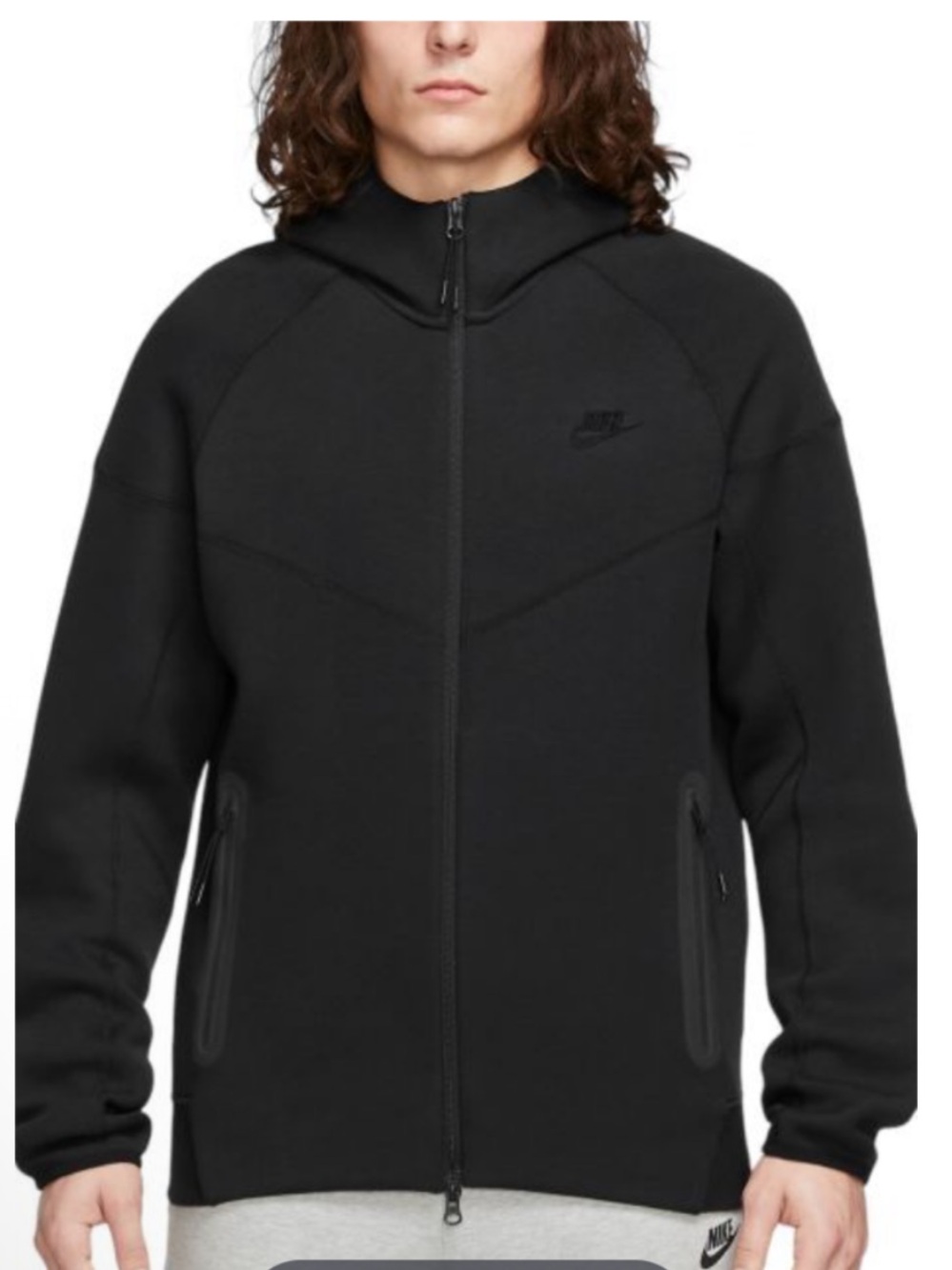 Nike Sportswear Tech Fleece Windrunner Full Zip Hoodie Black /Black